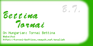 bettina tornai business card